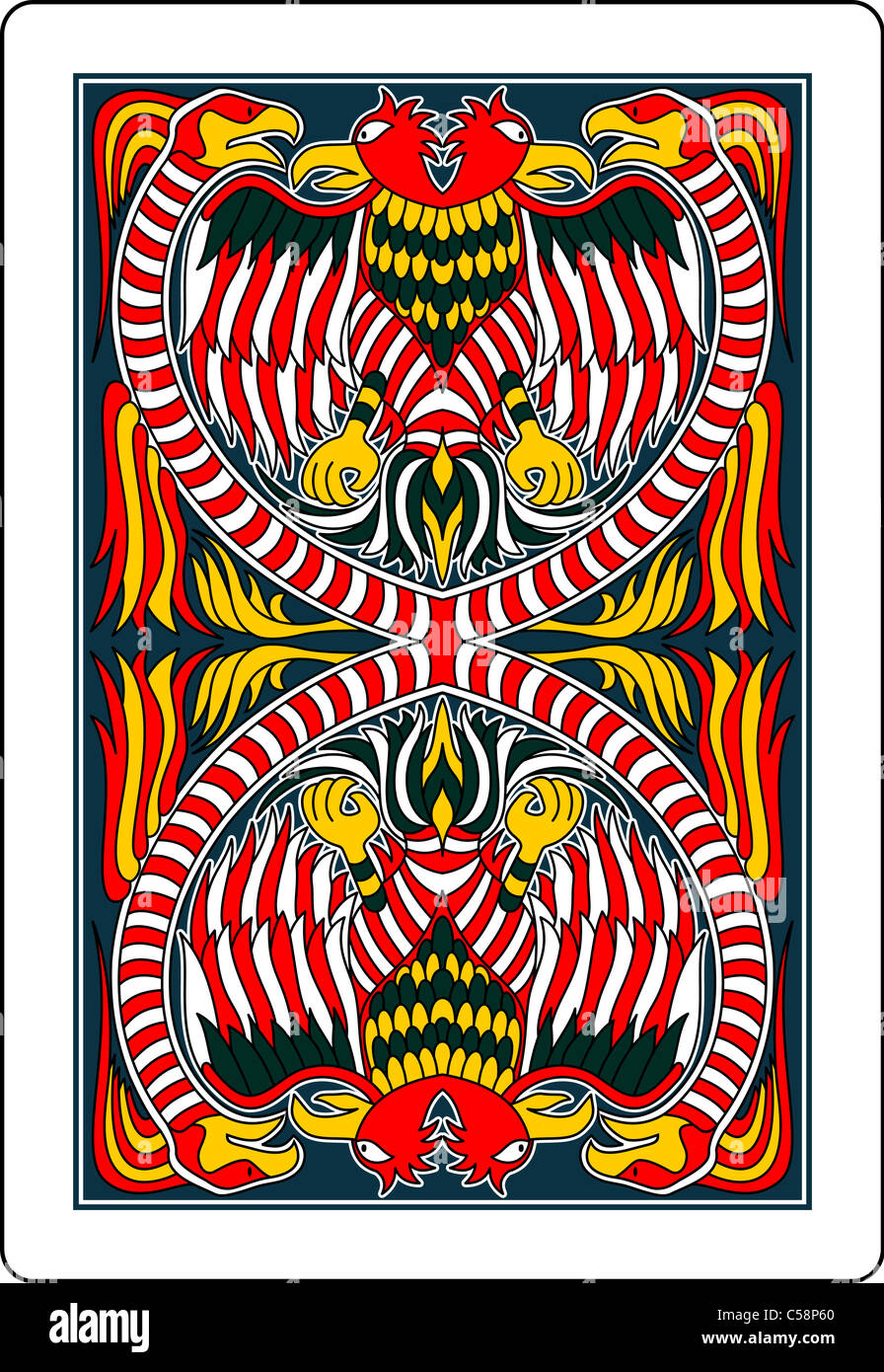 Design playing card back side hi-res stock photography and images - Alamy