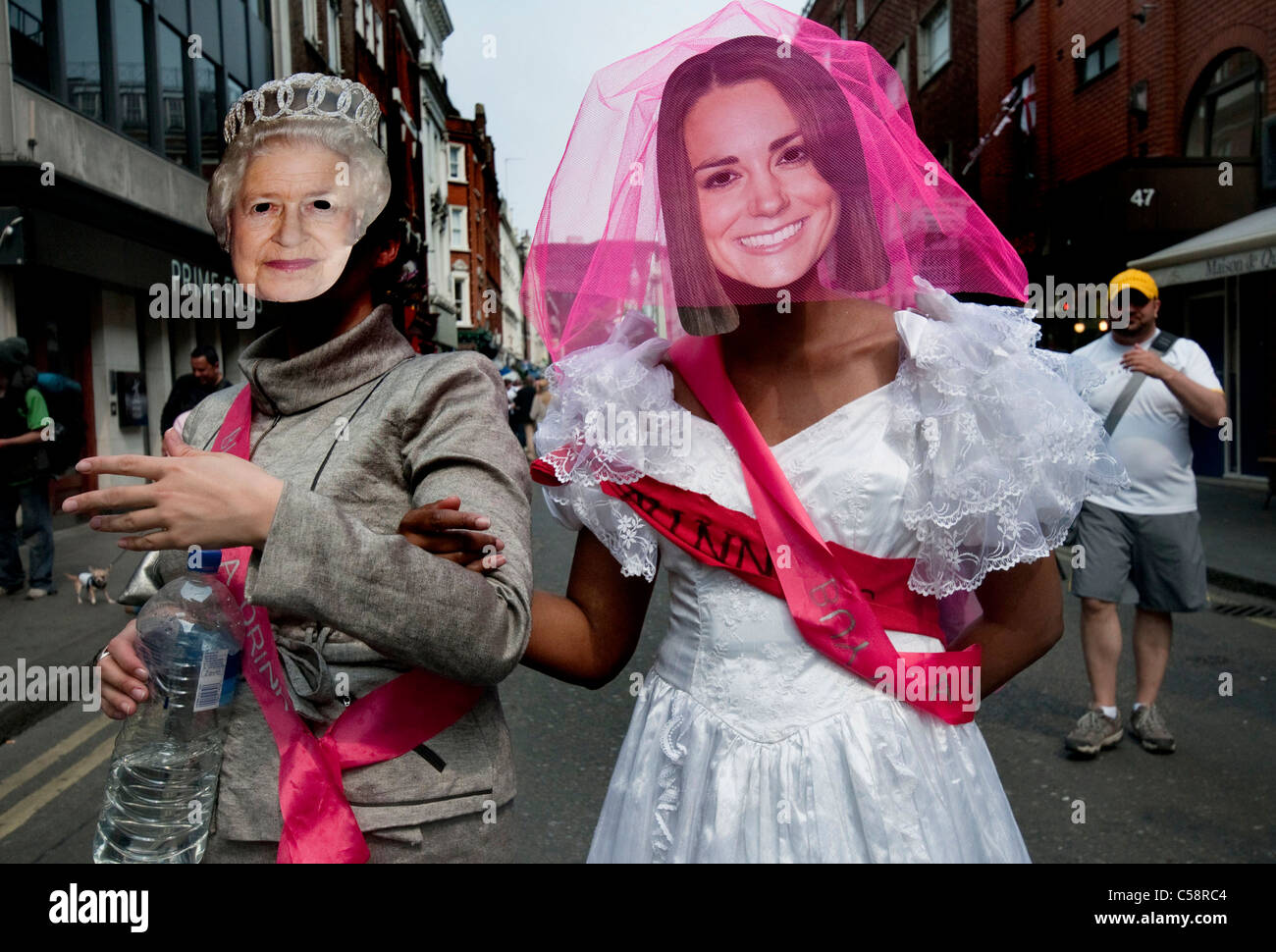 Celebrations in Soho for the Royal Wedding of William and Kate Stock Photo