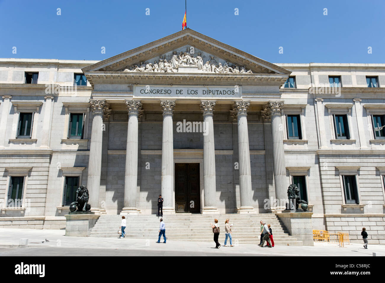 Palacio de las Cortes, Madrid, Spain Stock Photo