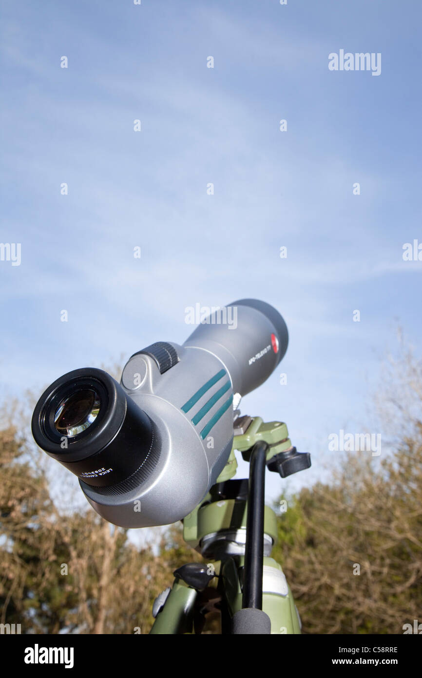 Telescope; for bird watching; Stock Photo