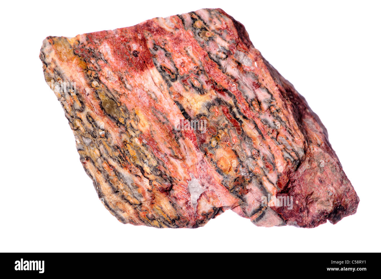 Rhyolite (Mexico) Volcanic equivalent of granite Stock Photo