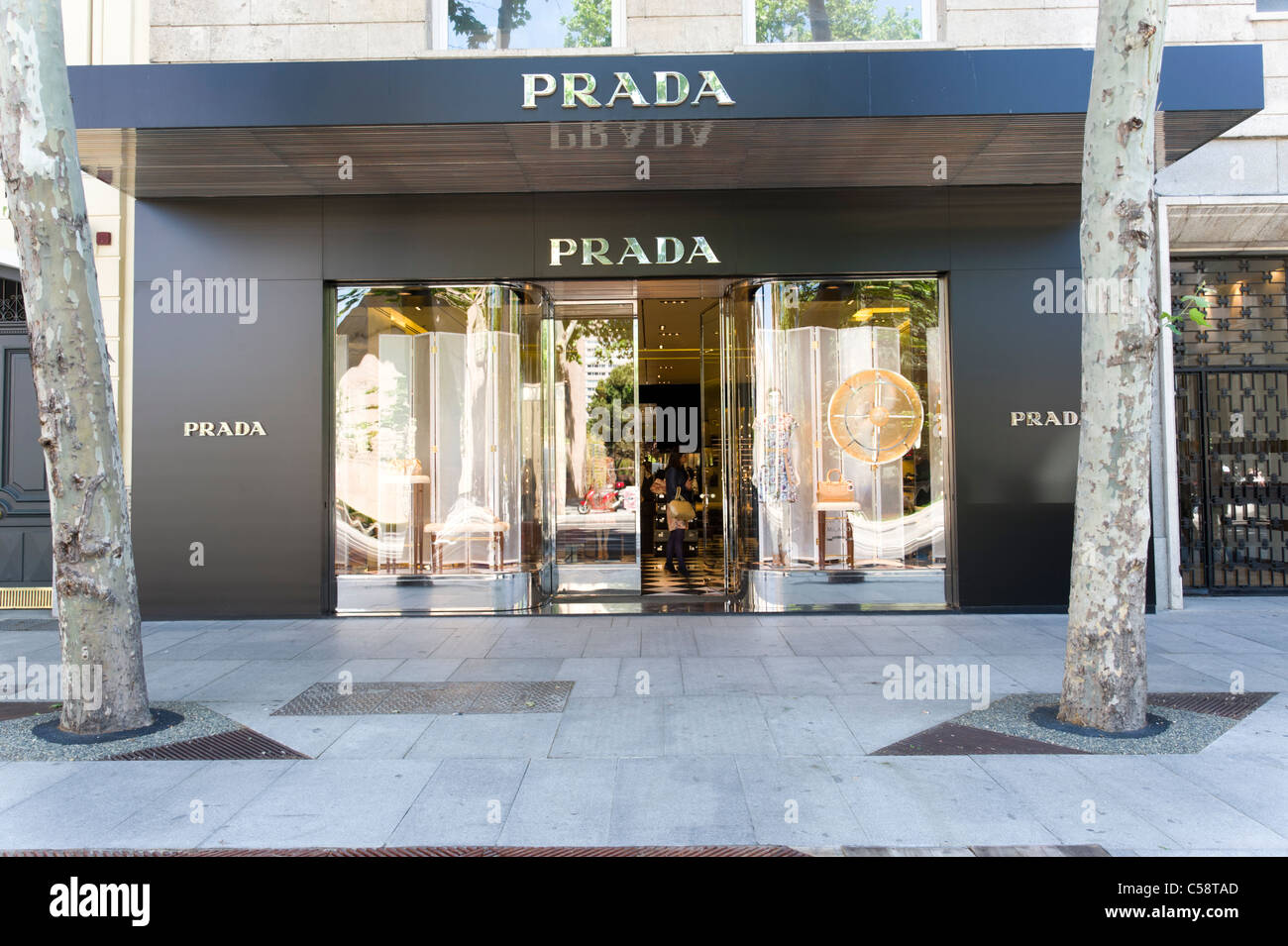 Prada on the Calle de Serrano in the Salamanca district, Madrid, Spain  Stock Photo - Alamy