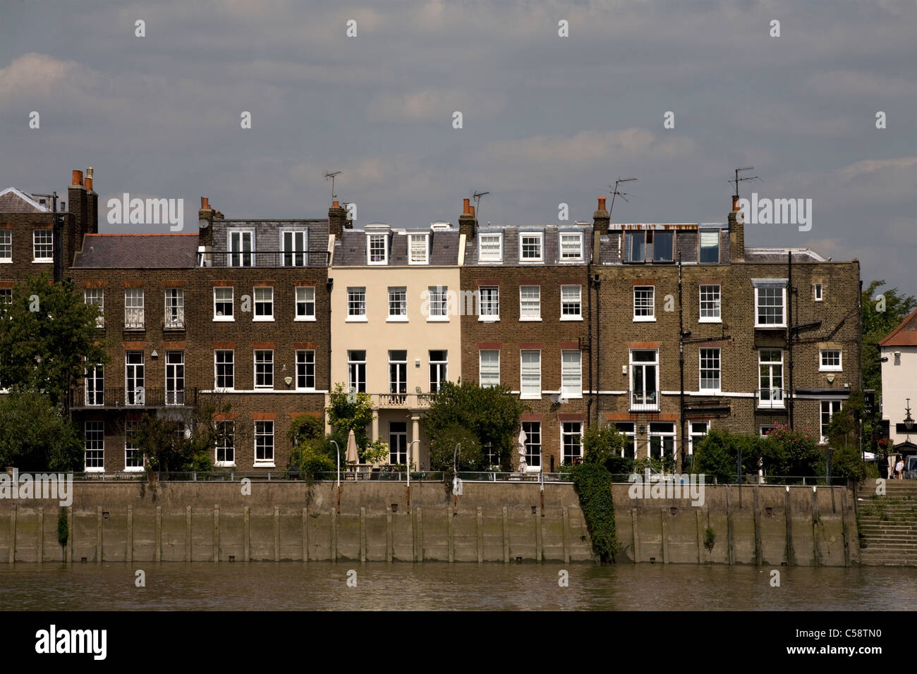 riverside properties hammersmith london england Stock Photo - Alamy