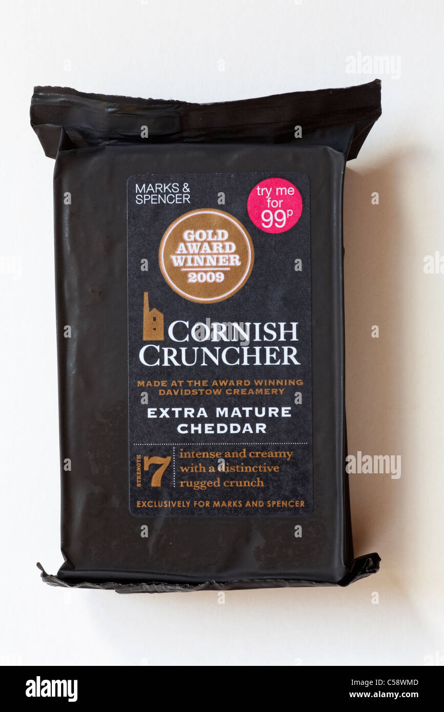Pack of Marks & Spencer Cornish Cruncher cheese extra mature cheddar