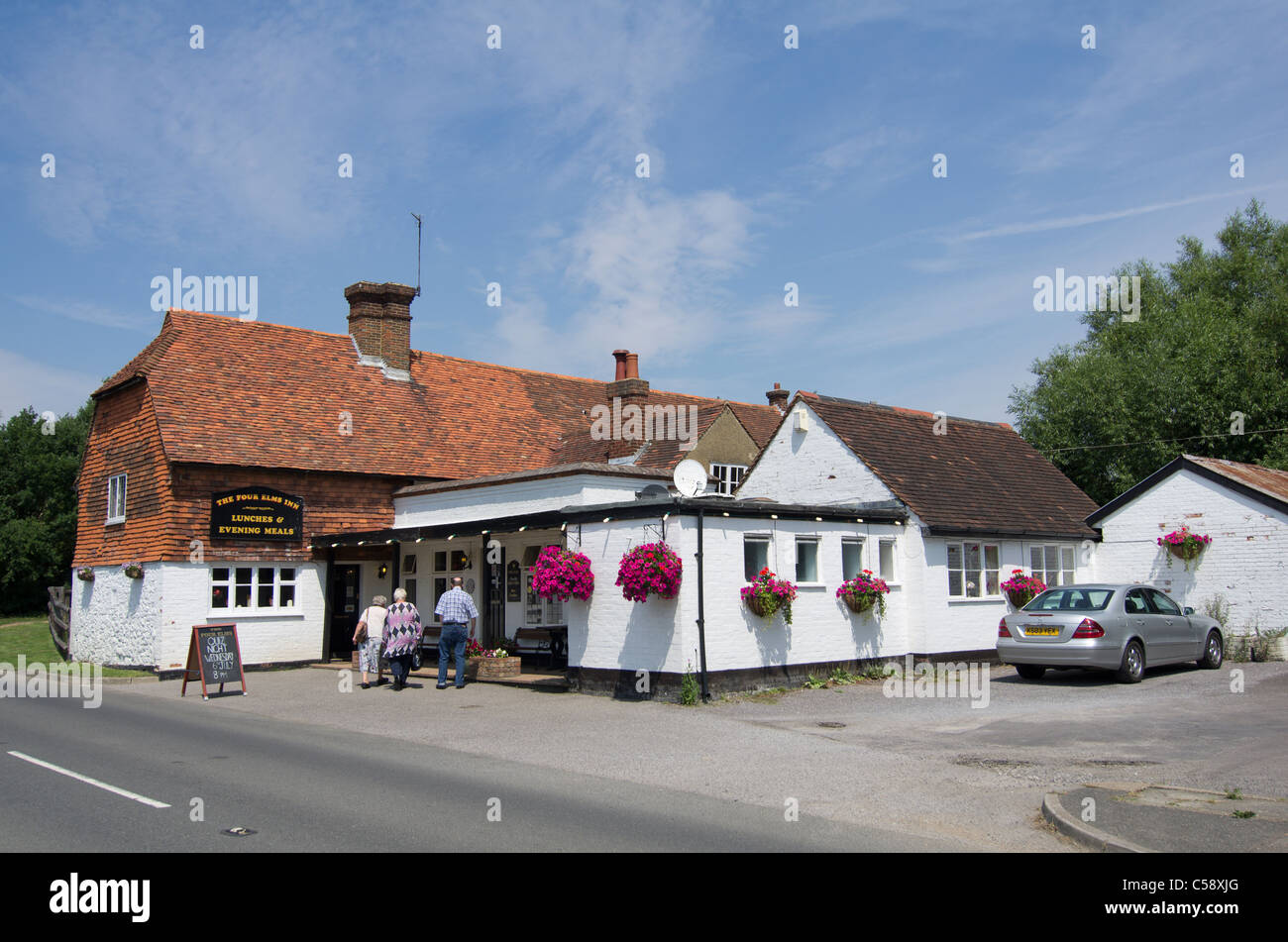 The Four Elms Inn at Four Elms near Edenbridge in Kent, a typical
