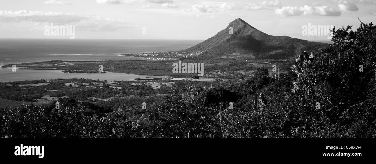 Le Morne Mauritius Landscape  mountan Stock Photo