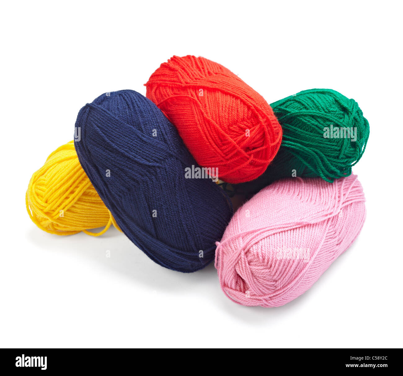 wool knitting Stock Photo