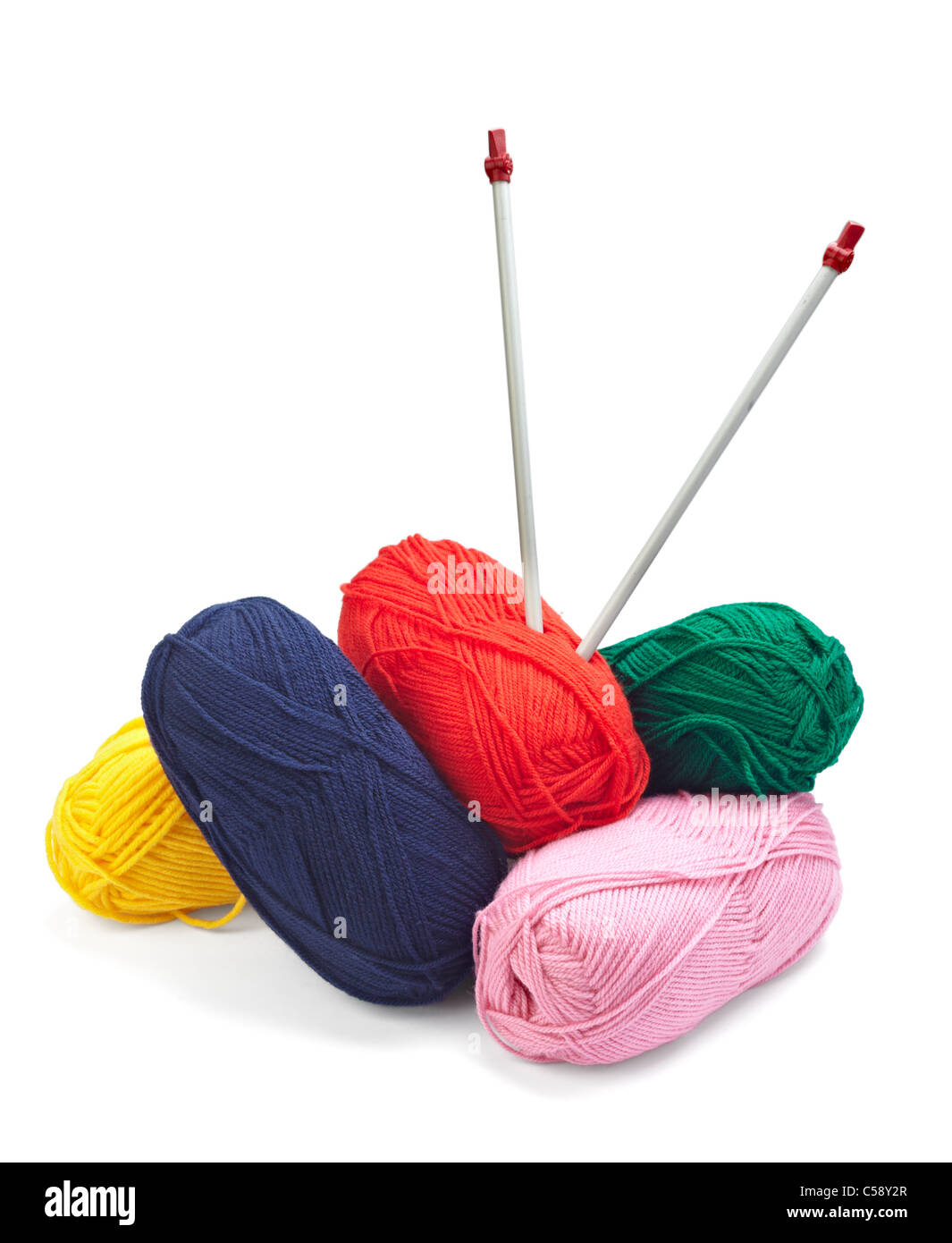wool knitting Stock Photo