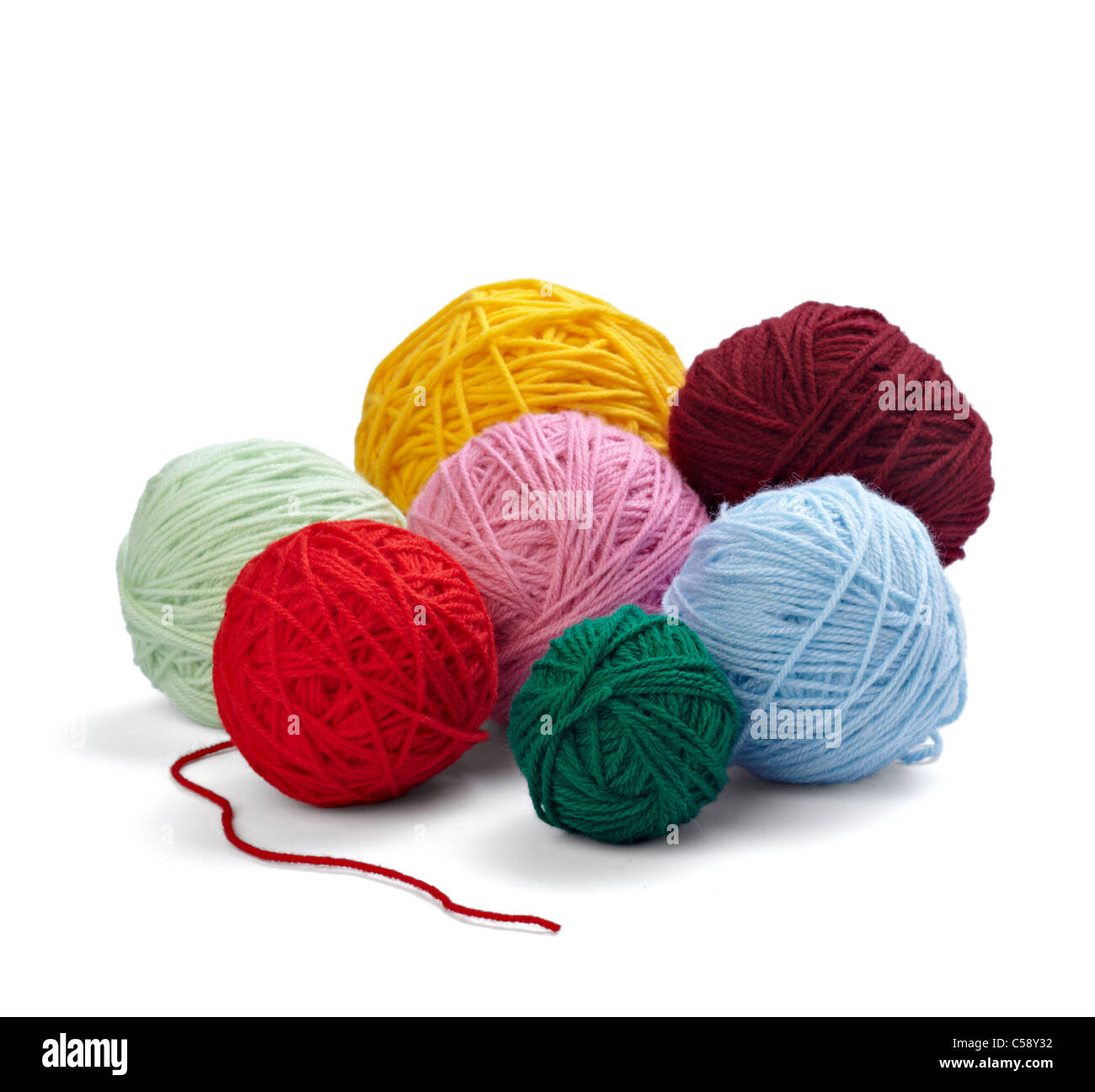 wool knitting Stock Photo