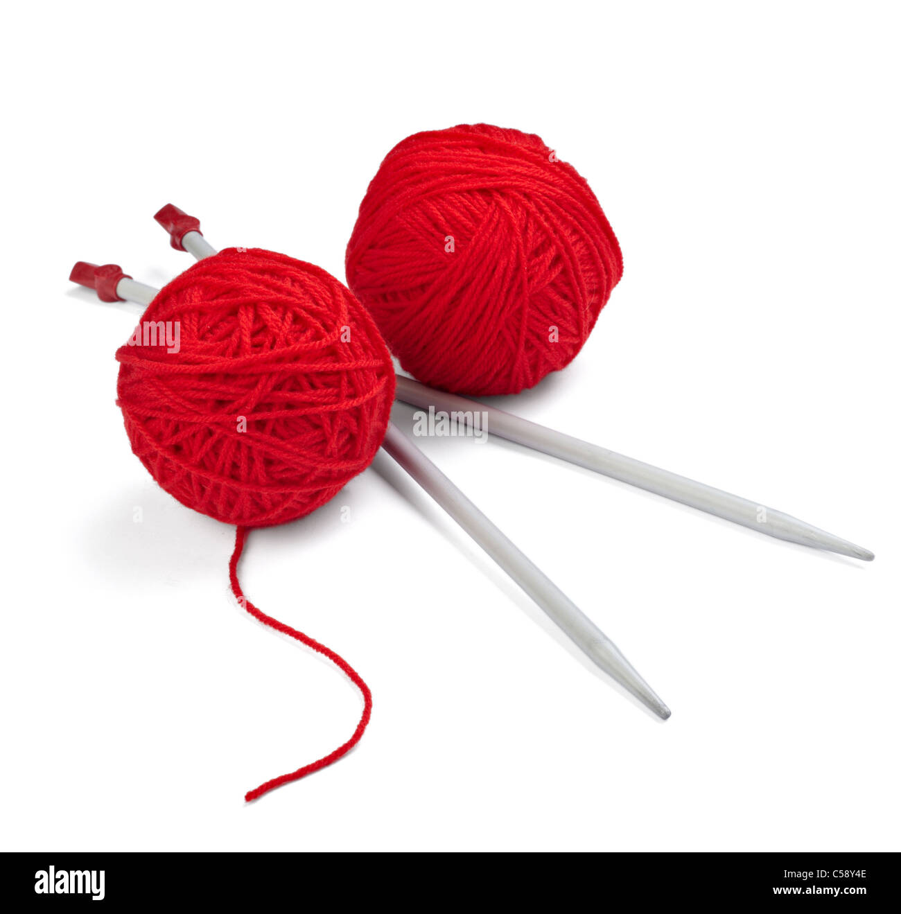wool knitting Stock Photo