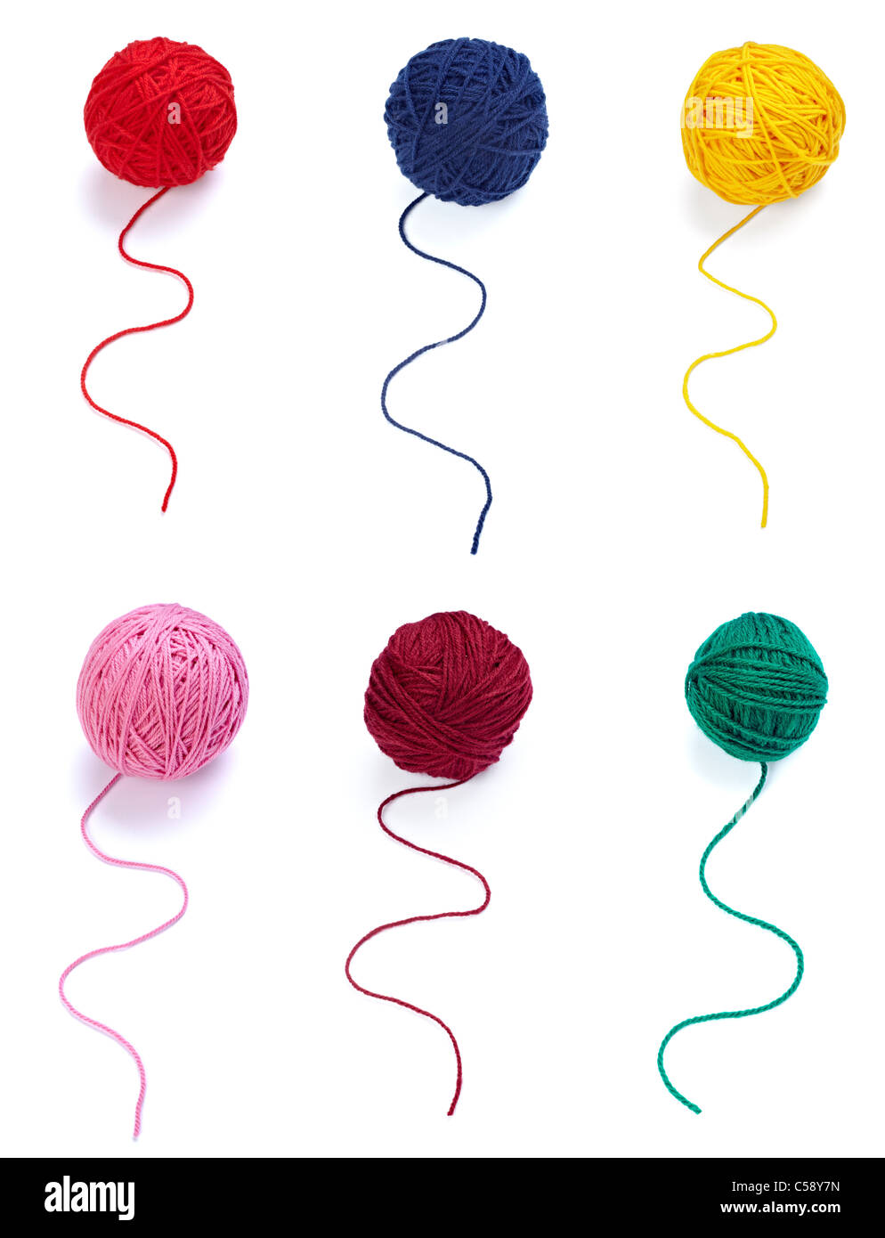 wool knitting Stock Photo