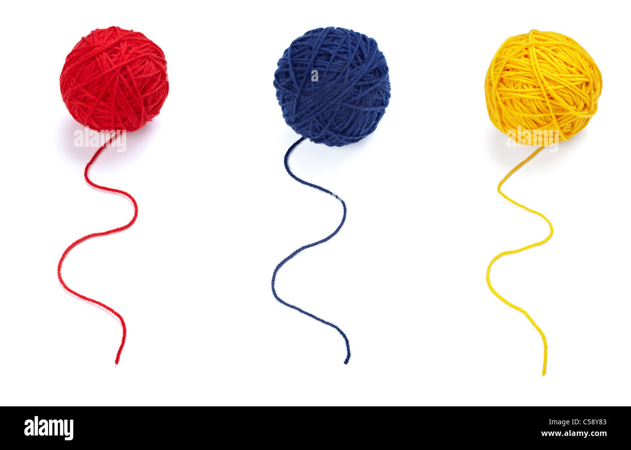 wool knitting Stock Photo
