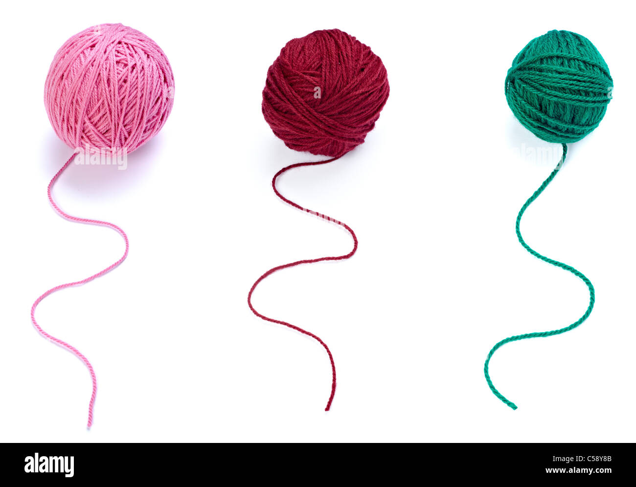 wool knitting Stock Photo