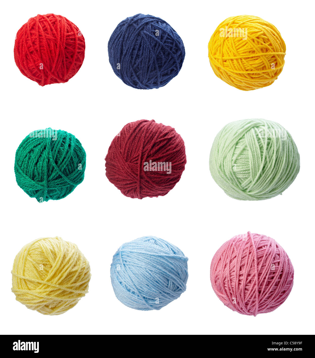 wool knitting Stock Photo