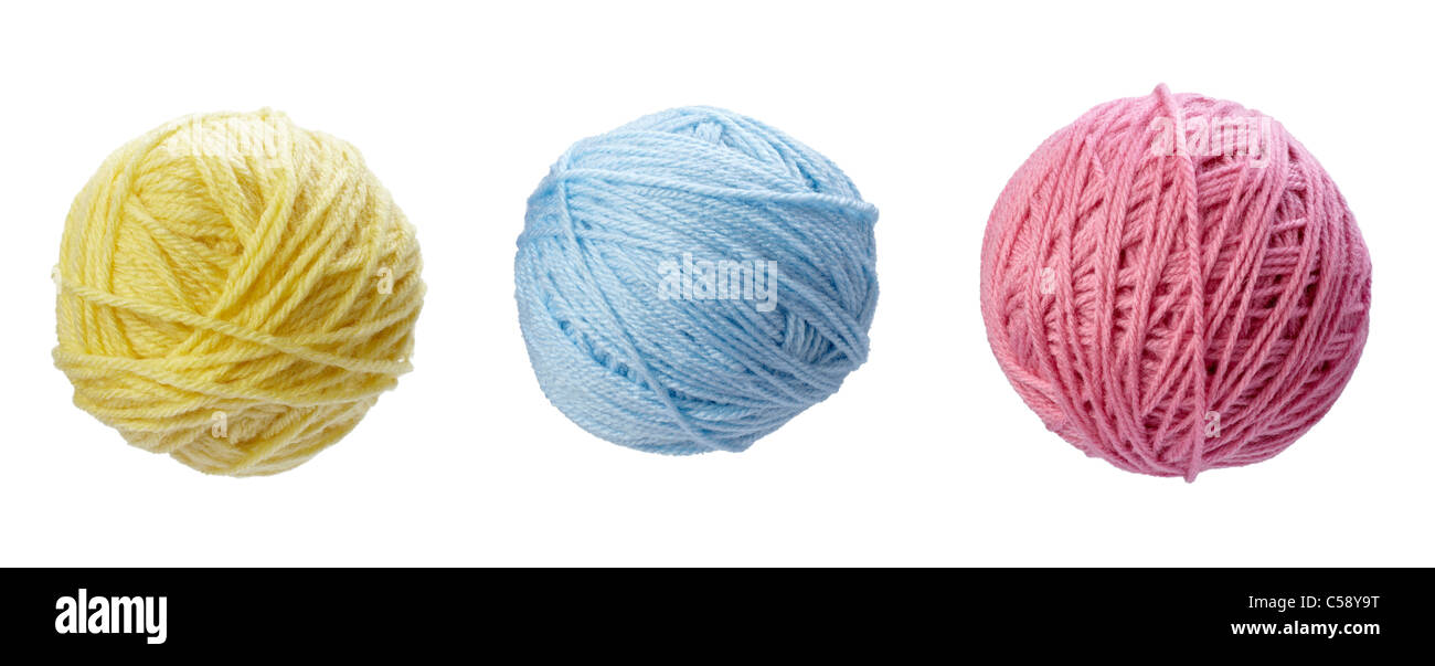 wool knitting Stock Photo