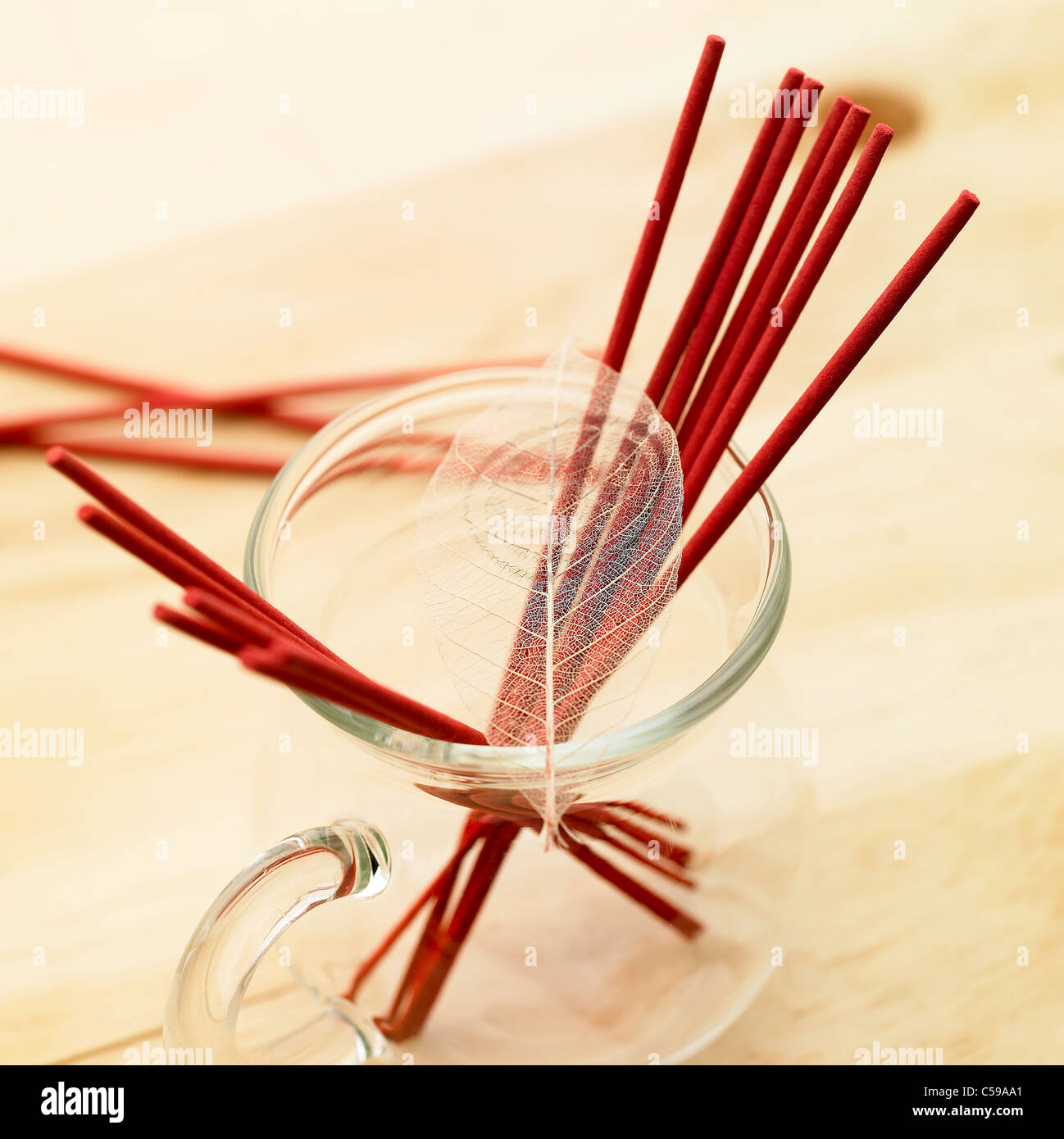Closeup of Incense sticks in jar Stock Photo Alamy
