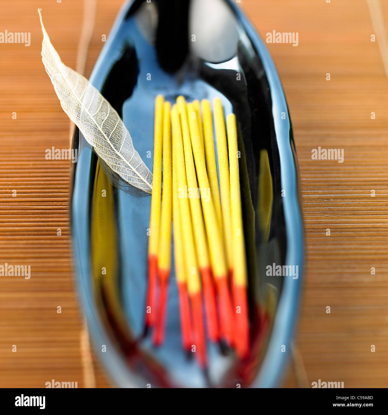 Closeup of Incense sticks in bowl Stock Photo Alamy