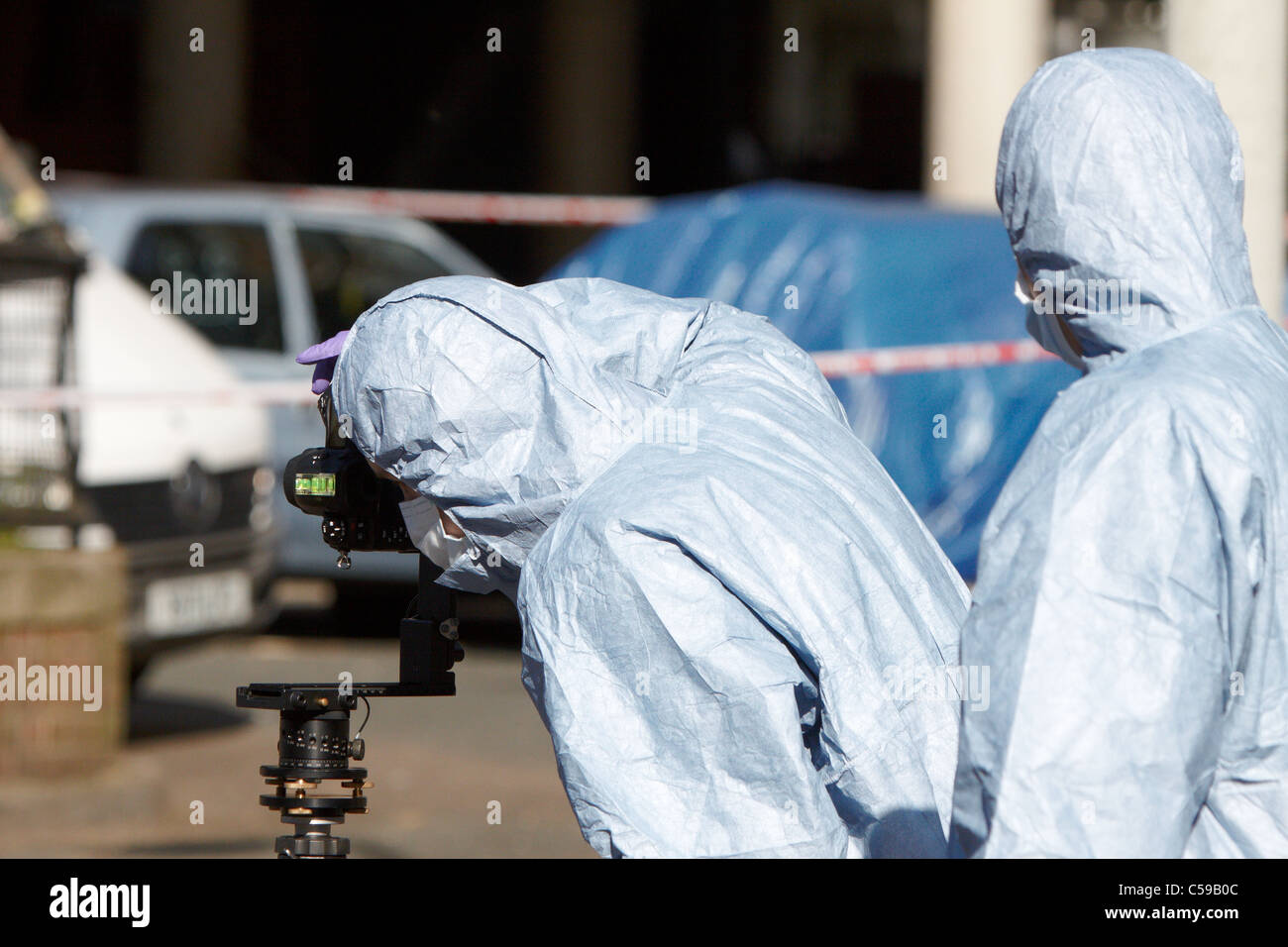 A man was killed last night near to Stockwell Tube station after being shot with a machine gun from the back of a motorcycle Stock Photo