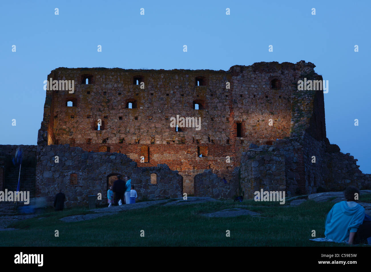Hammershus, 13th century castle ruin, Bornholm Stock Photo Alamy