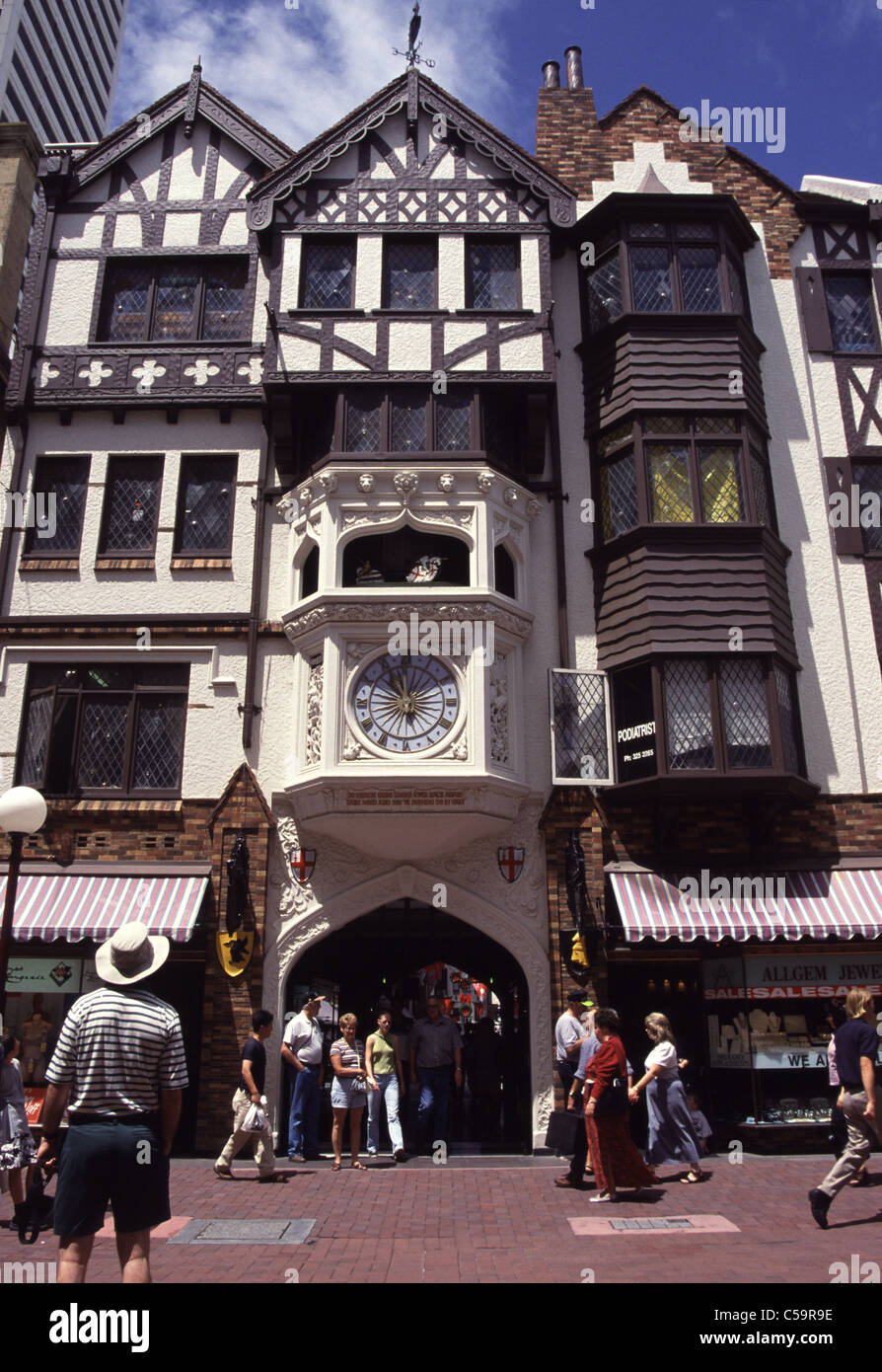 Clock Perth "London Court," Perth Stock Photo Alamy