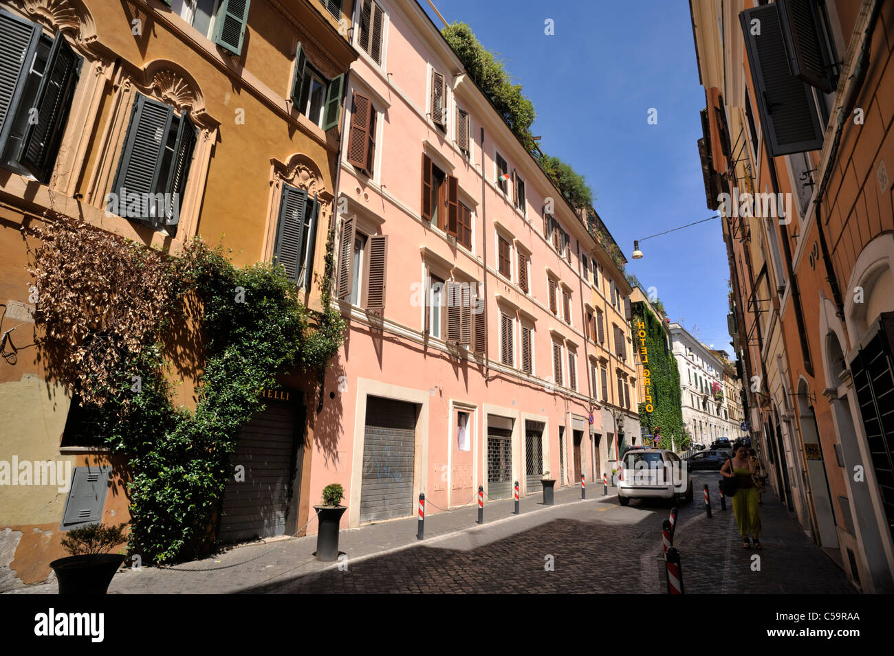 italy, rome, monti neighbourhood, via del boschetto street Stock Photo