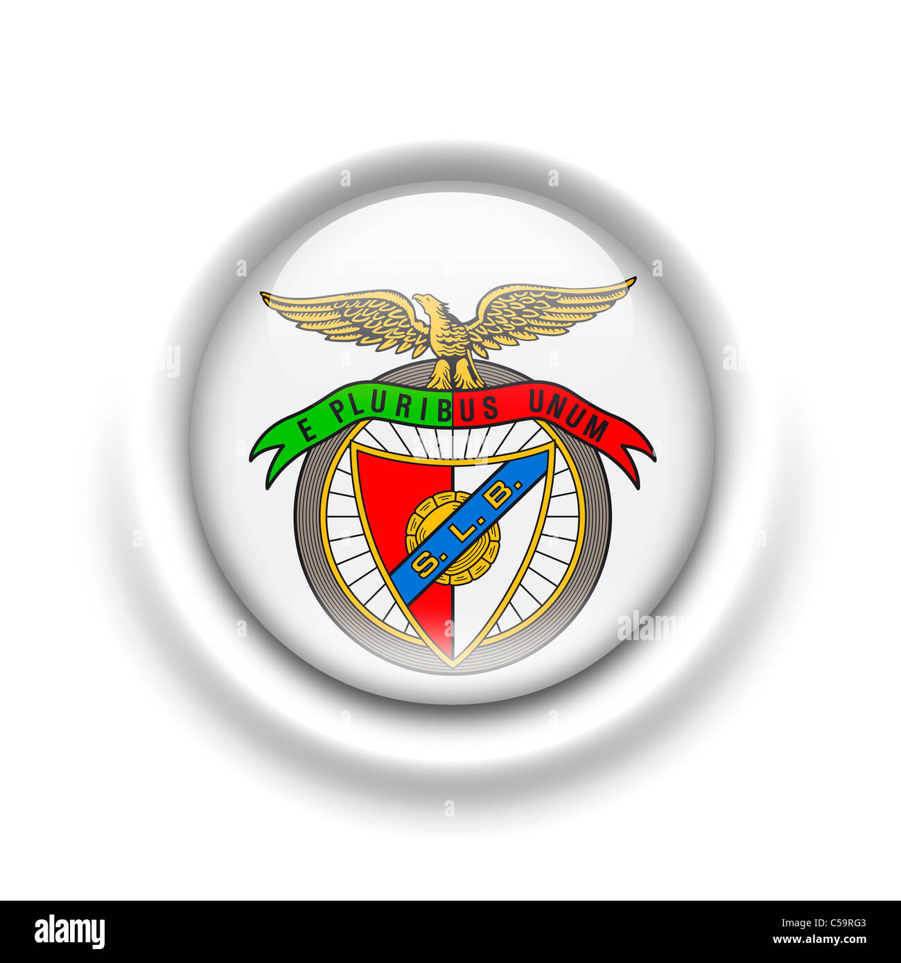 SL Benfica logo flag symbol emblem icon Stock Photo