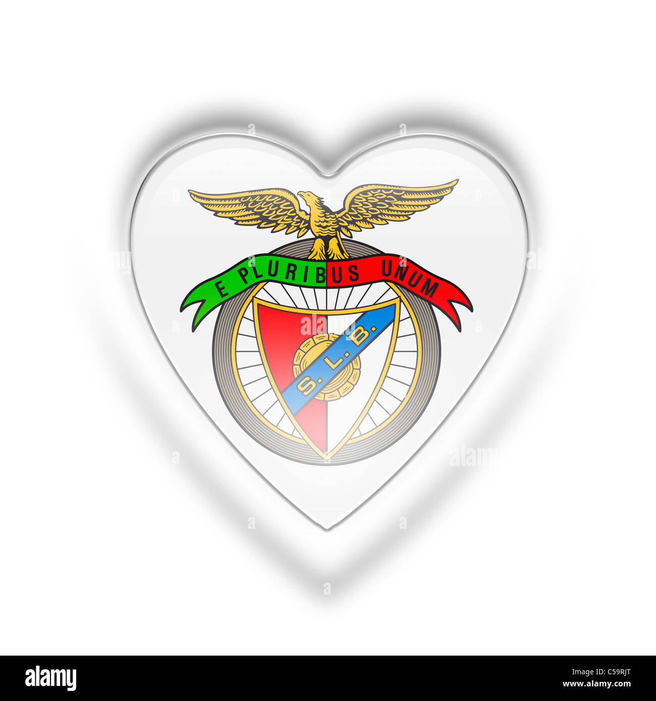 SL Benfica logo flag symbol emblem icon Stock Photo