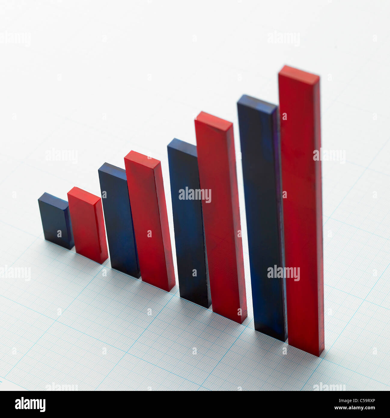 Close up 3d bar graph model hi-res stock photography and images - Alamy