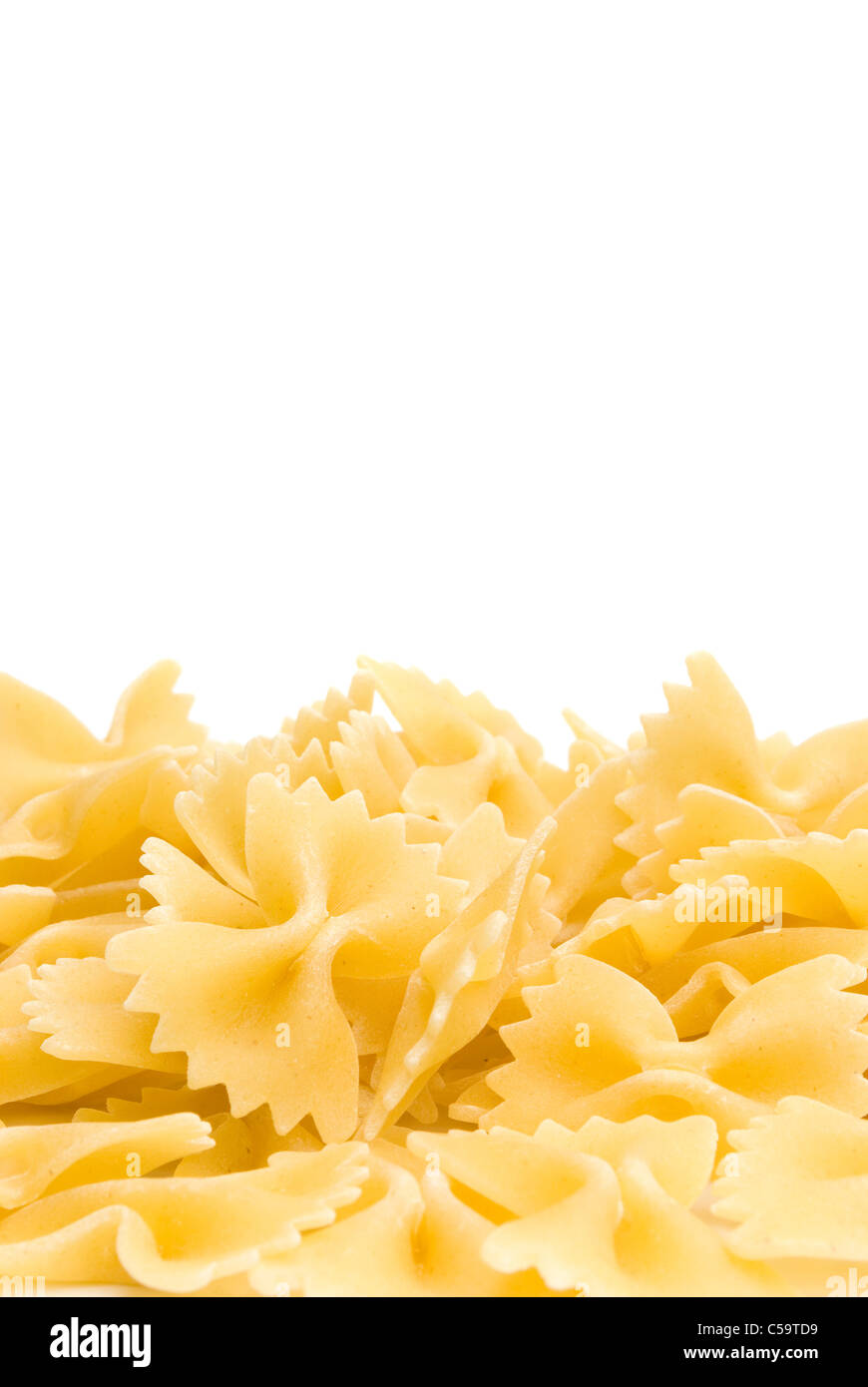 ribbon shaped pasta isolated on white background Stock Photo Alamy