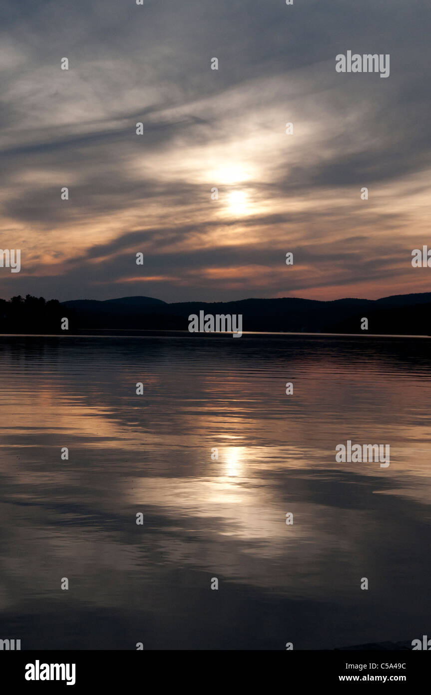 Sunset over Lac des Iles, Quebec Stock Photo - Alamy