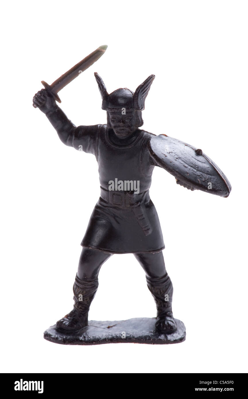 object on white - plastic toy knight Stock Photo - Alamy
