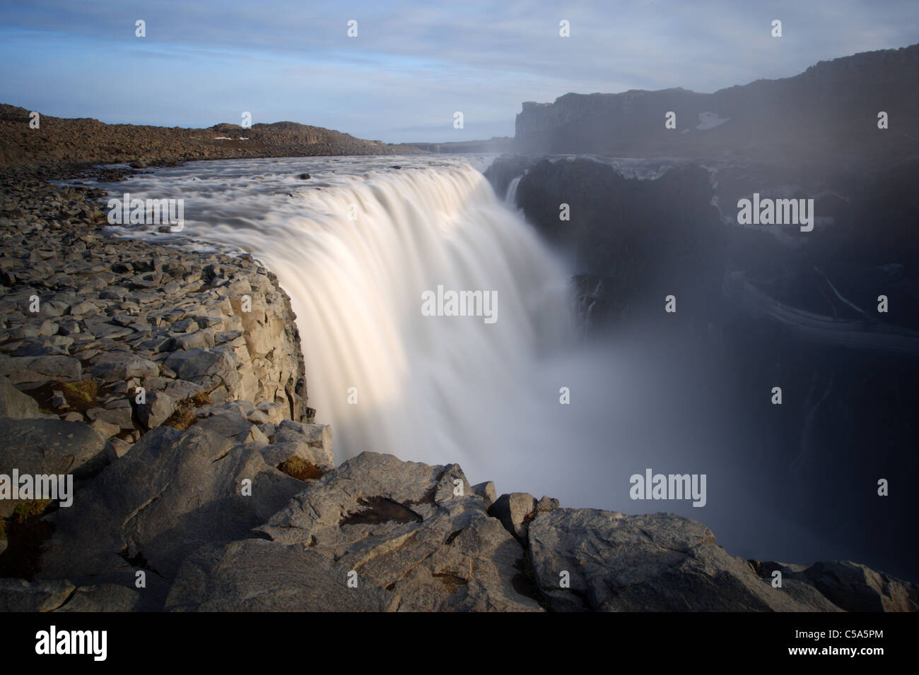 Dettifoss, most powerful waterfall in Europe, Iceland. Stock Photo