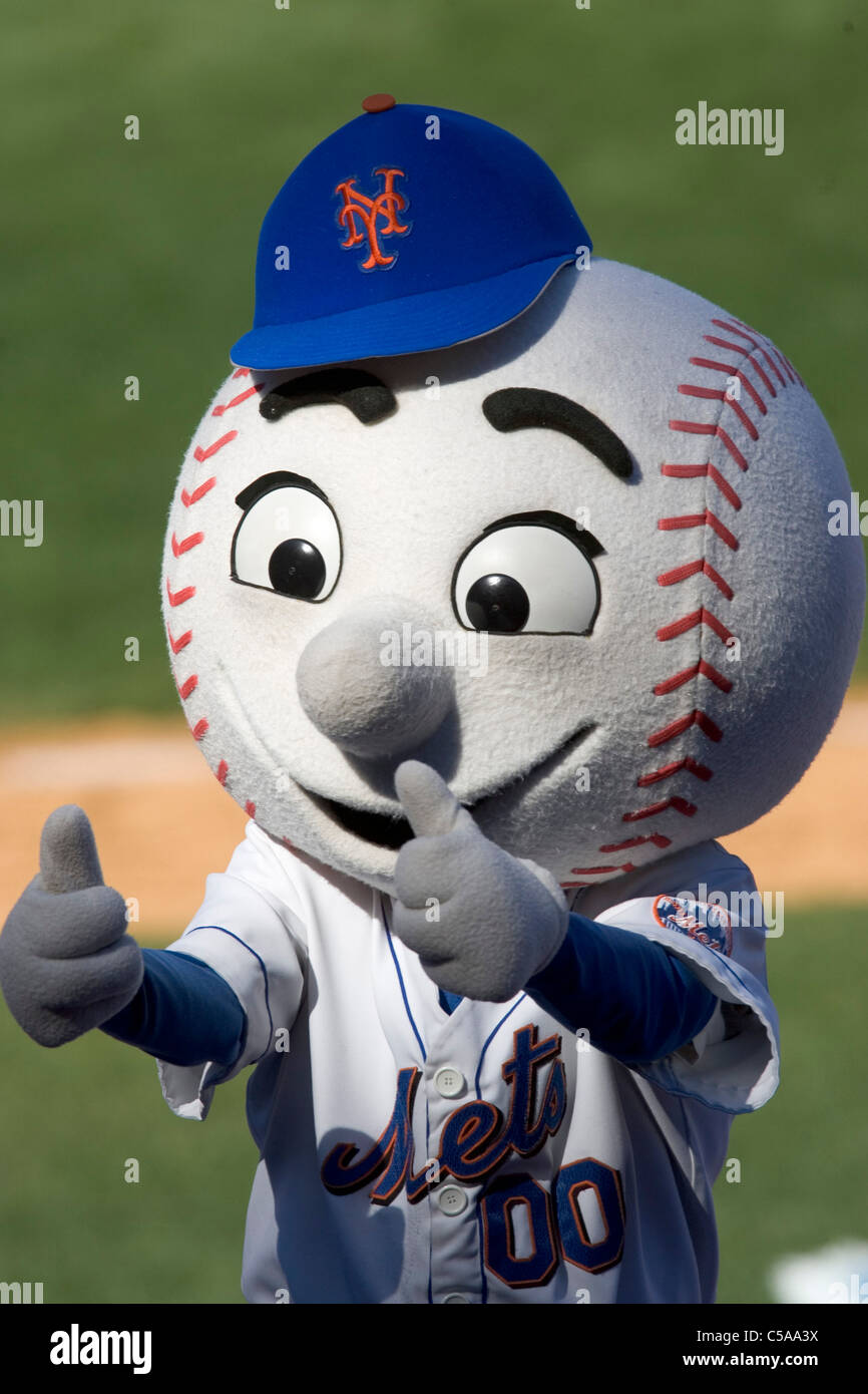 Mr Met during the Houston Astros at New York Mets game Shea Stadium, New York. Stock Photo