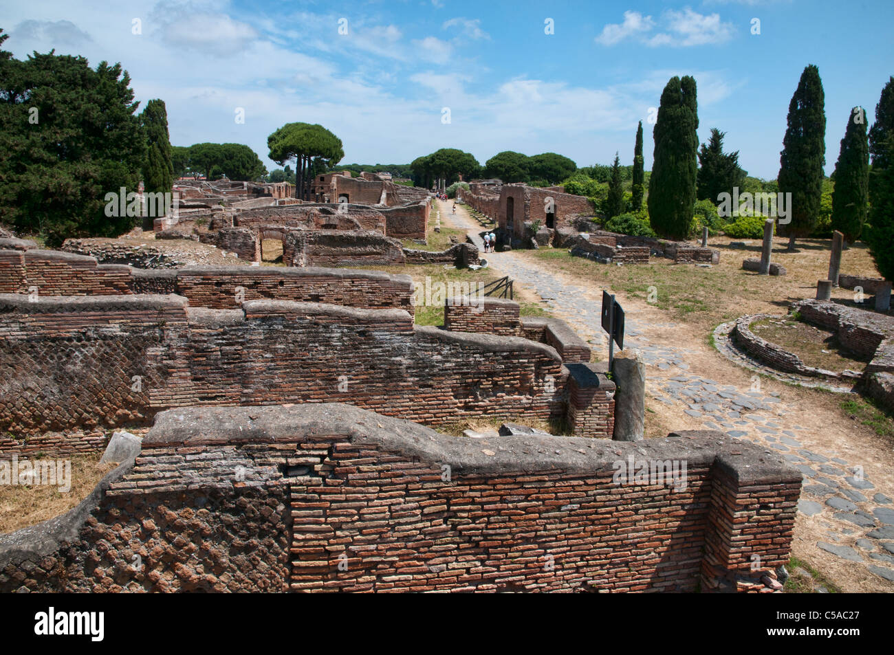 The ruins of the ancient roman port of Ostia, nearby Rome Stock Photo ...