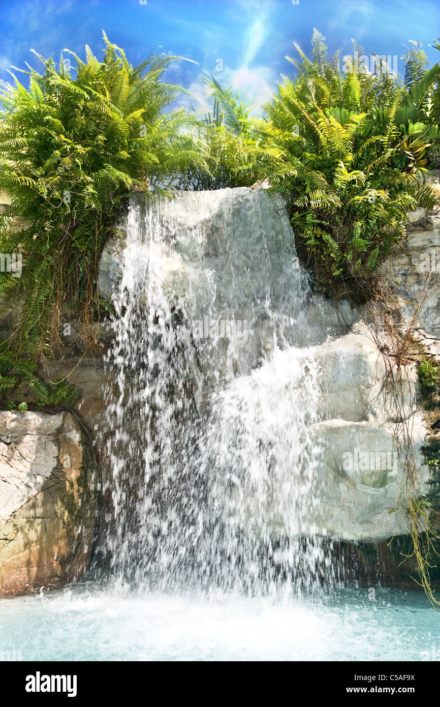 Mountain Waterfall In Malaysia Rainforest Langkawi Stock Photo Alamy