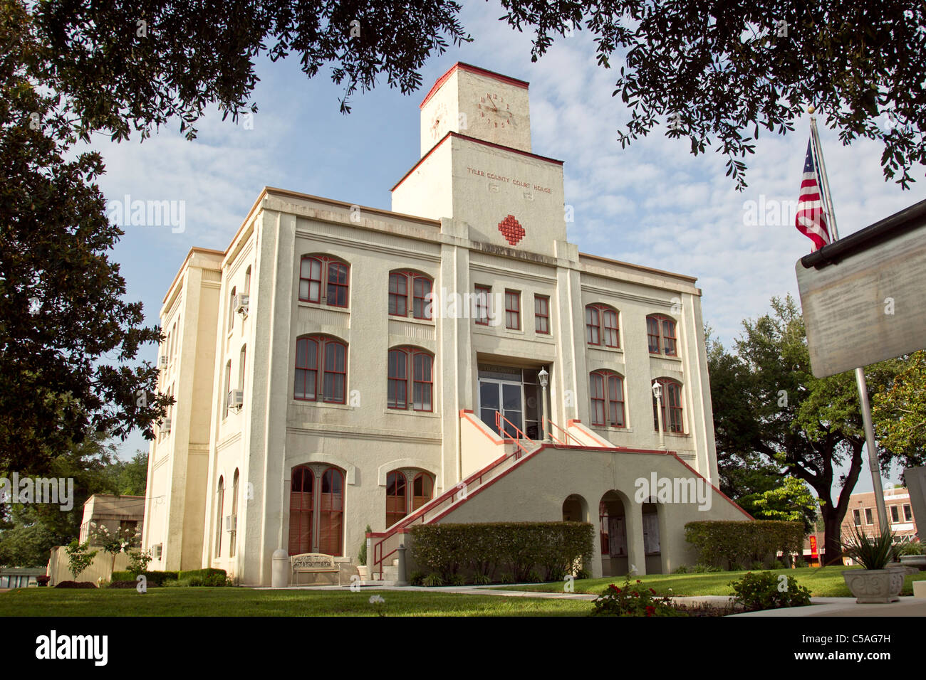 Italianatestyle Tyler County courthouse, built in 1891 and extensively