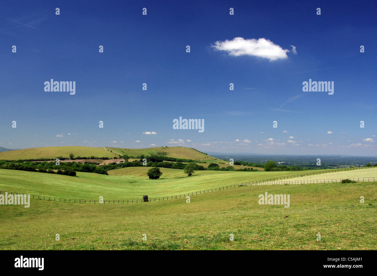 South Downs in southern England Stock Photo