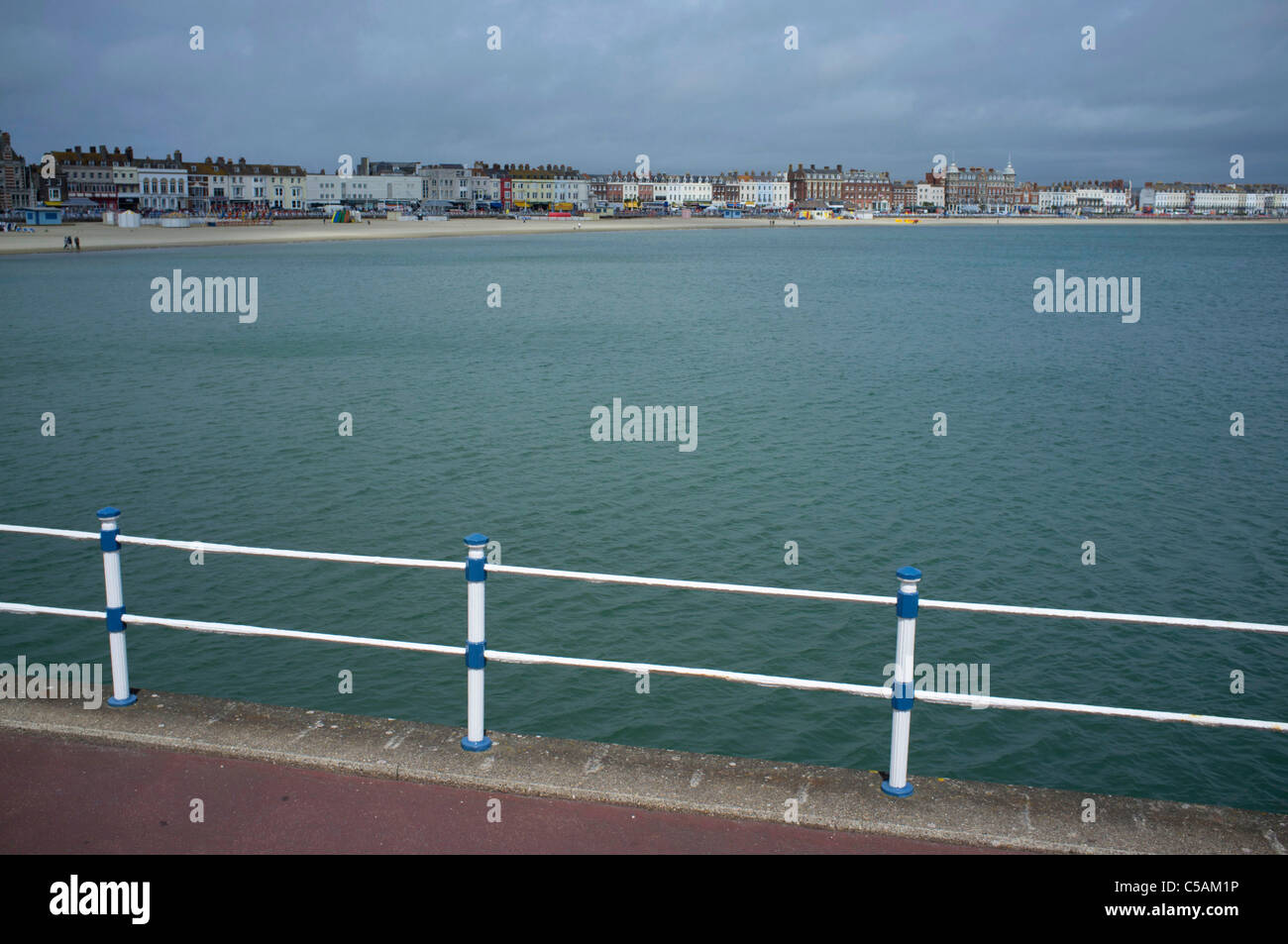 The seafront and beach in Weymouth, Dorset, UK. Stock Photo