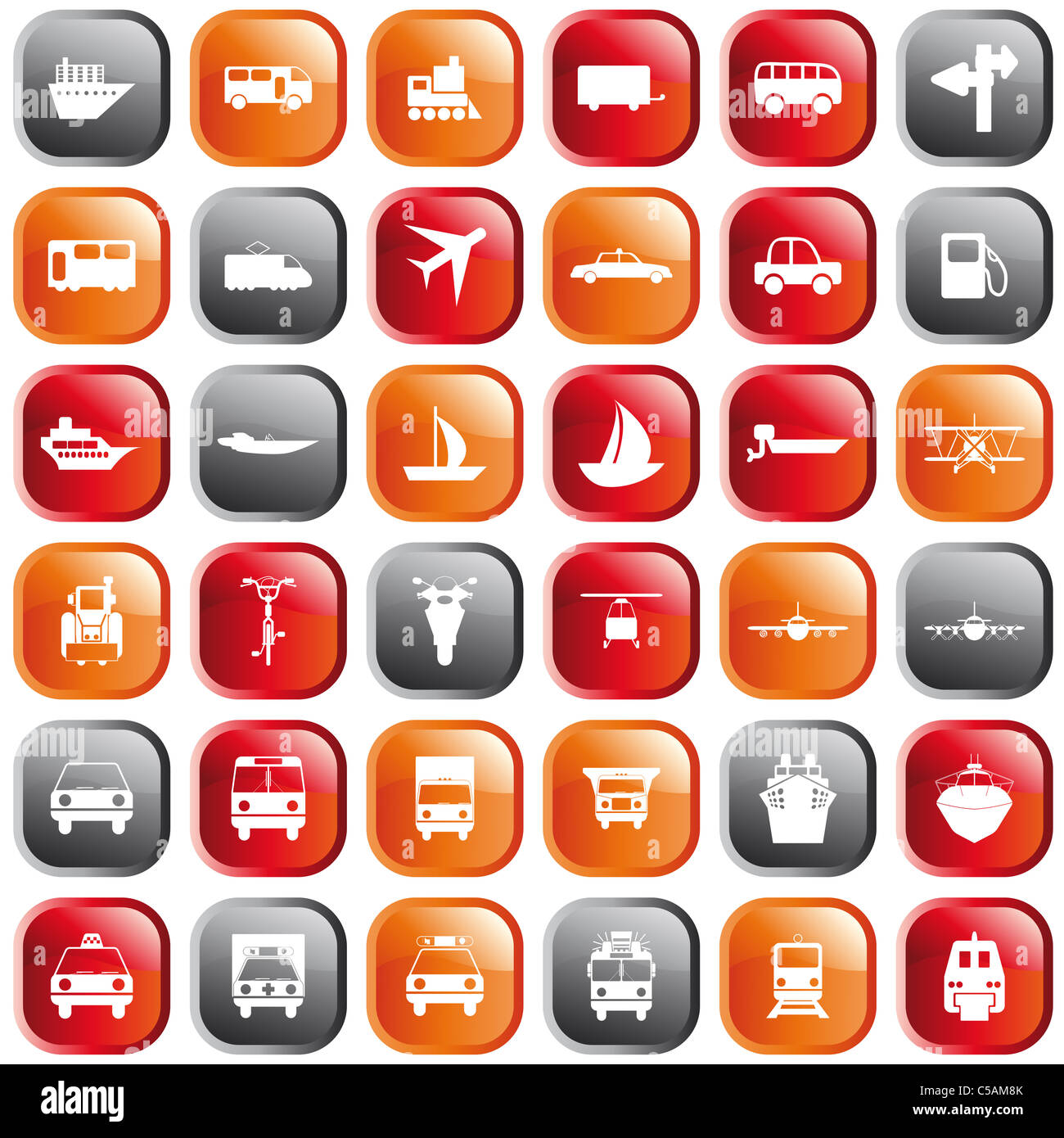 Transportation set of different vector web icons Stock Photo - Alamy