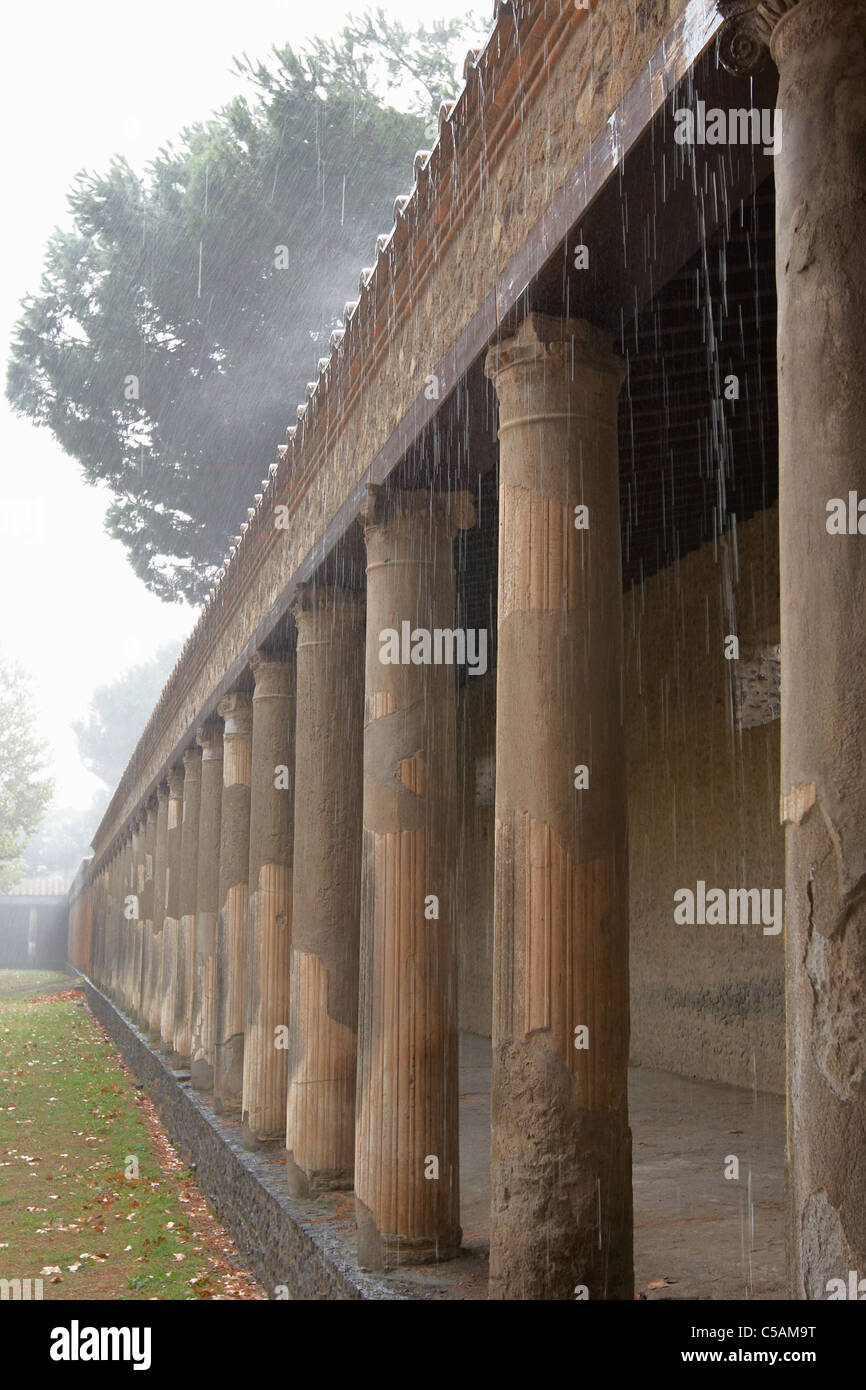 Rain in Pompeii Stock Photo