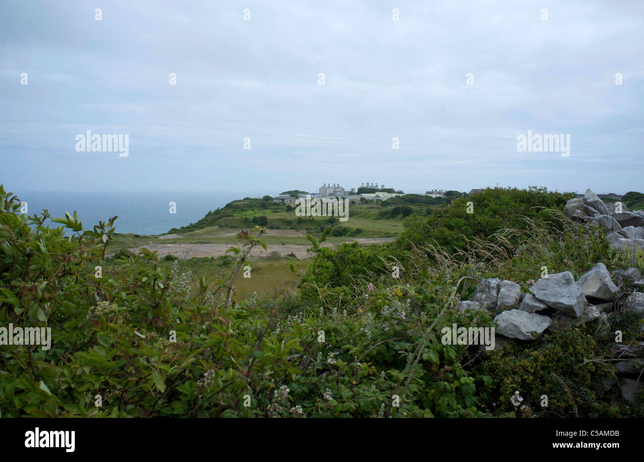 Old farming land on the Isle of Portland, near Weymouth, Dorset Stock