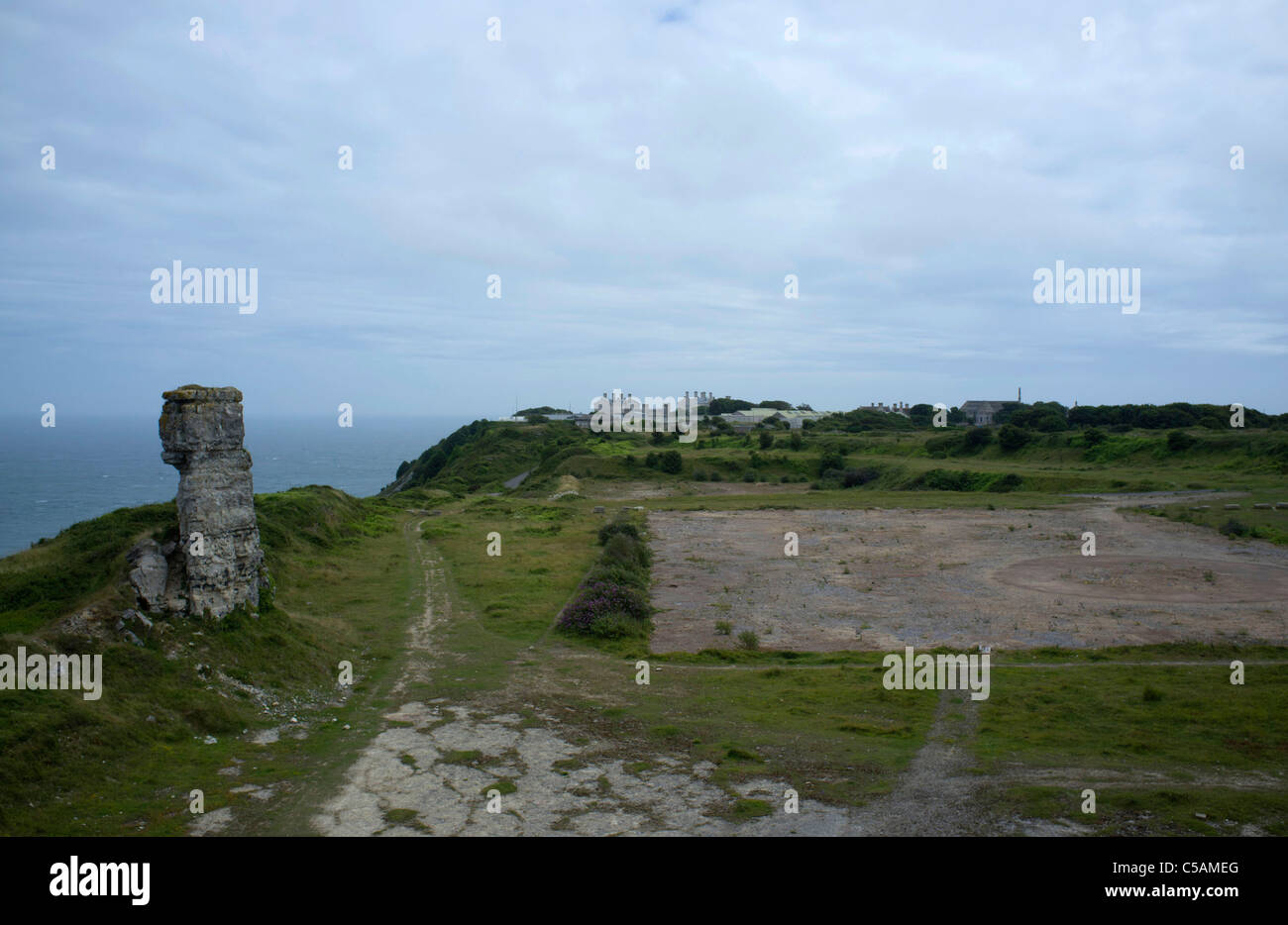 Old farming land on the Isle of Portland, near Weymouth, Dorset Stock