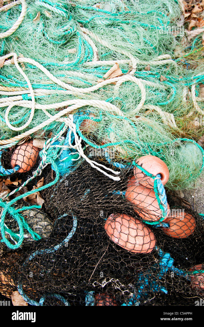 Norway, fishnet, fishing net Stock Photo