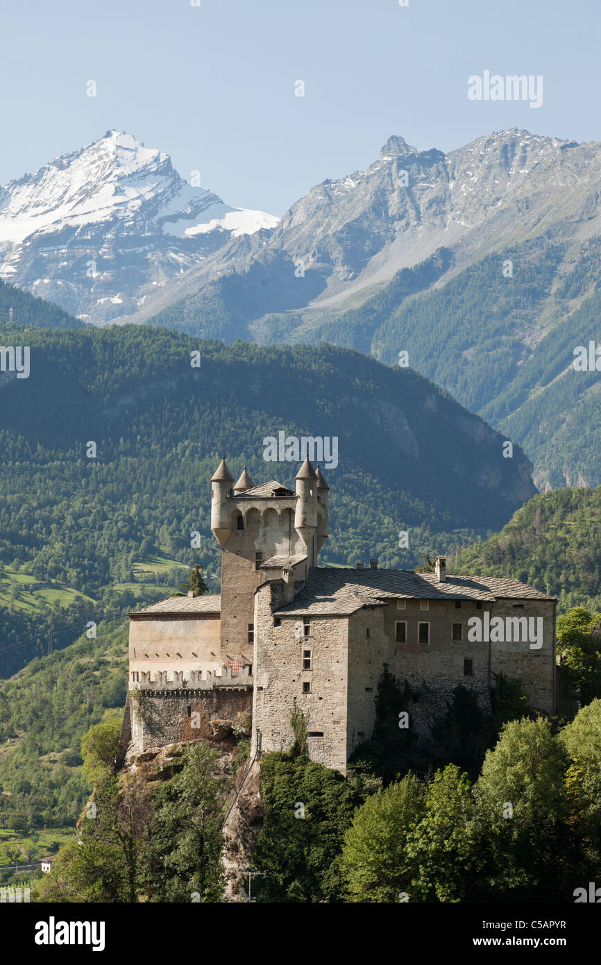 Saint Pierre Castle, Aosta Valley, Italy Stock Photo