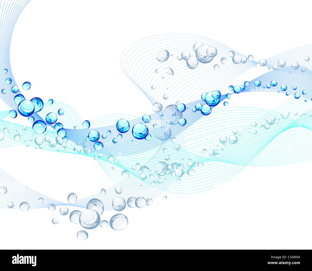 Abstract water vector background with bubbles of air Stock Photo - Alamy