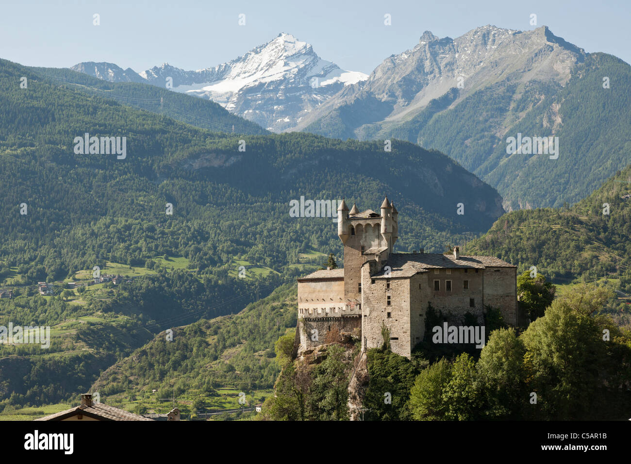 Saint Pierre Castle, Aosta Valley, Italy Stock Photo