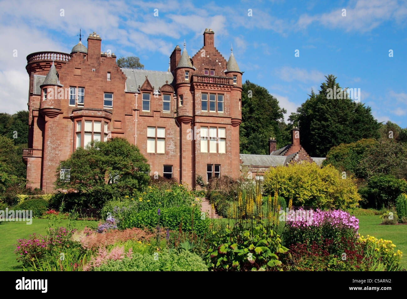 Threave House at Threave Gardens, Castle Douglas, Dumfries and Galloway, Scotland. Stock Photo
