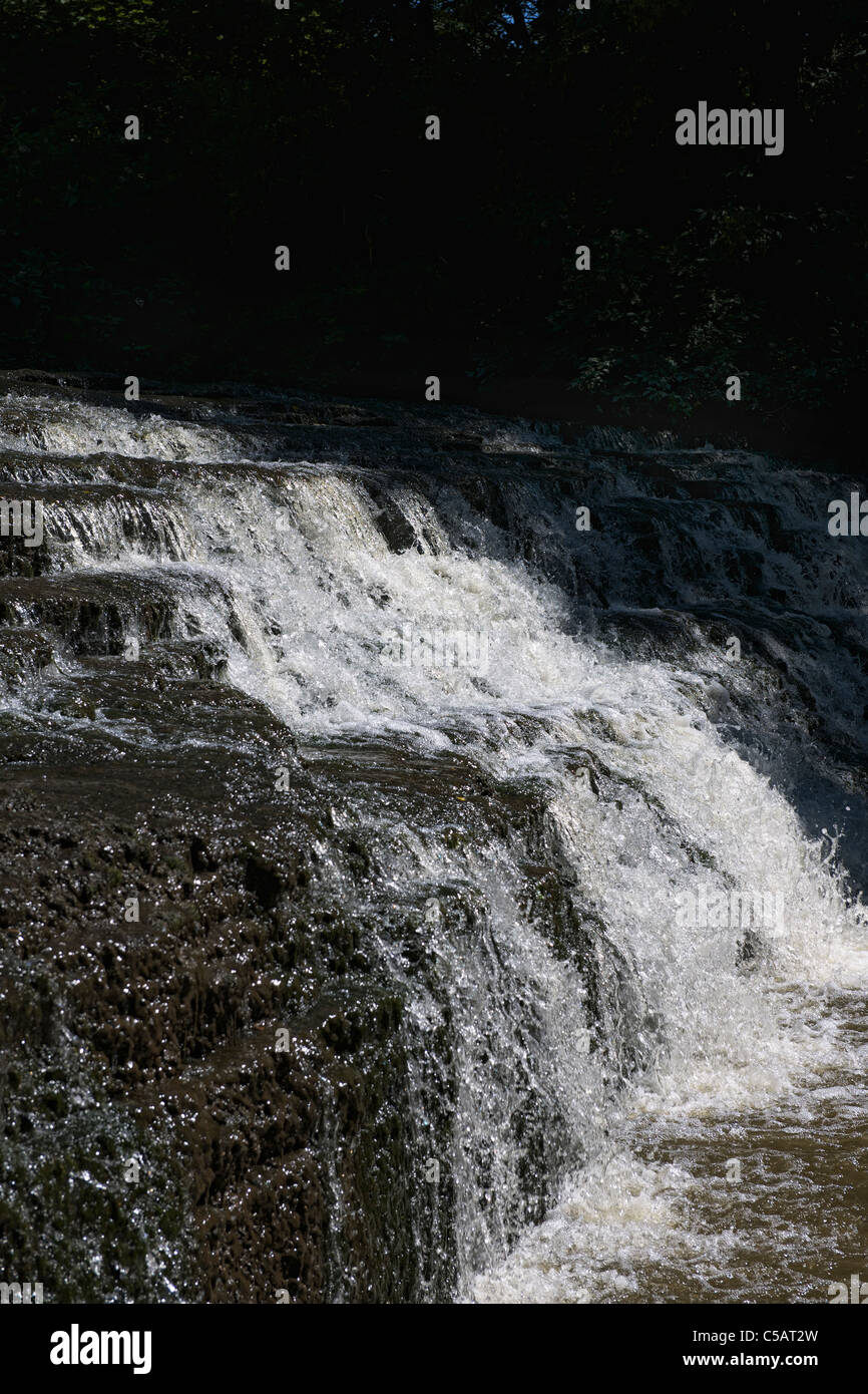 Cascade at a small river at Crook's Hollow, Ontario, Canada Stock Photo