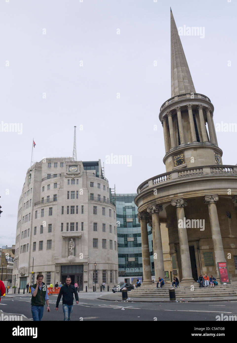 Broadcasting House And All Souls Church Langham Place London England