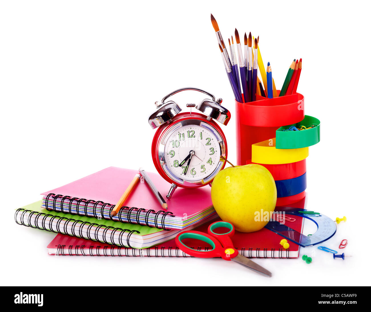 Art school supplies. Isolated Stock Photo Alamy